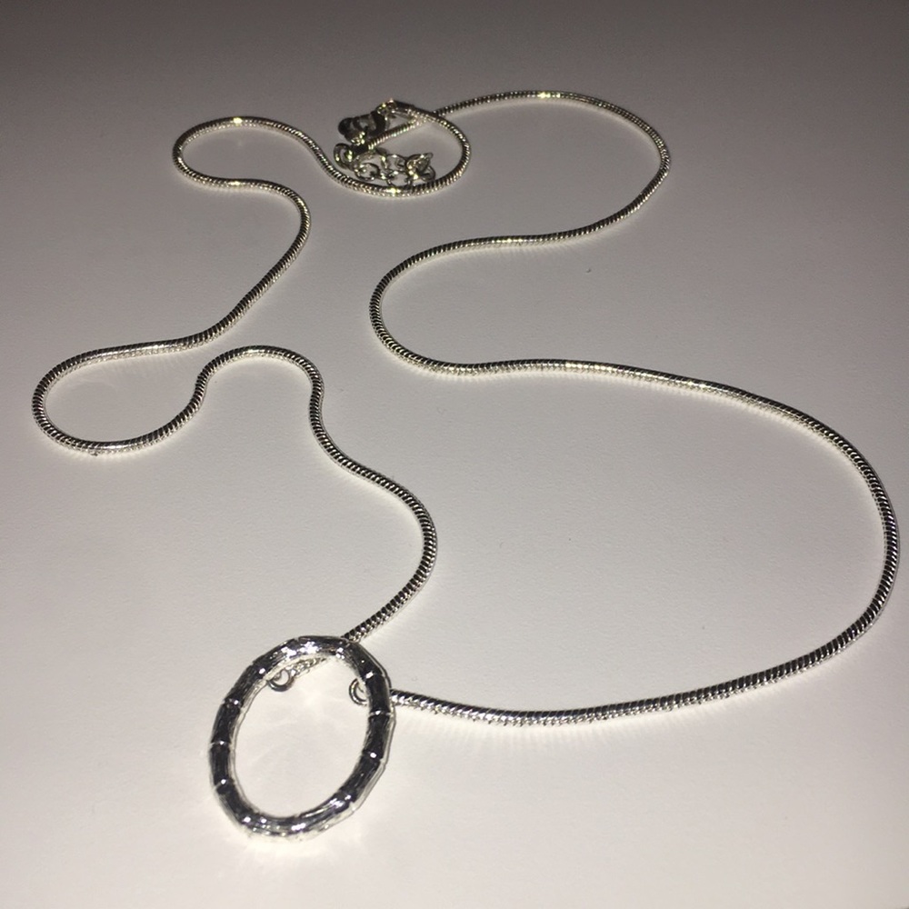 Long Silver Necklace